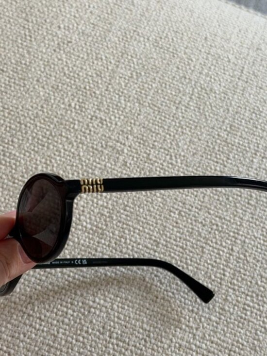 Miu Miu Black Sunglasses with Pink Velvet Case main image 5